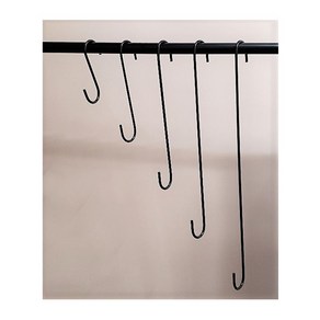 S자 스틸 고리 블랙 50cm, 2개