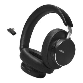 삼성공식파트너 AKG N9 HYBRID 블루투스 헤드폰 Hi-Res 공간음향 노이즈캔슬링 최대 100시간 C타입 동글이 톡쓰루 주변소리듣기 LDAC 무선 헤드셋, 블랙