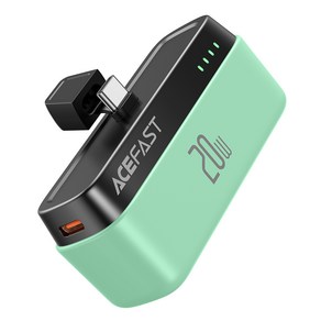 ACEFAST PD 20W 고속 충전 미니 일체형 도킹형 보조배터리 5000mAh, 그린