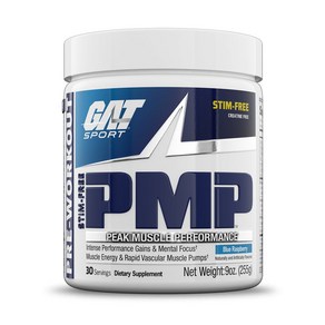 GAT PMP Stim Fee 프리워크아웃 30서빙 - 블루 라즈베리, 1개, 255g