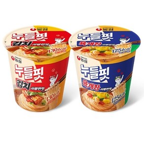 누들핏 육개장 사발면맛 4개 + 김치사발면맛 4개, 1세트