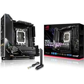 ASUS ROG Stix Z790I 게이밍 WiFi 6E LGA1700인텔 14 13 12세대 미니 ITX 마더보드PCIe5.0 DDR5101 전원 스테이지Thundebol, Z690와이파이 6E, 1개