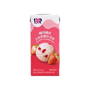 BR배스킨라빈스 베리베리스트로베리우유 팩우유 190ml x 6개