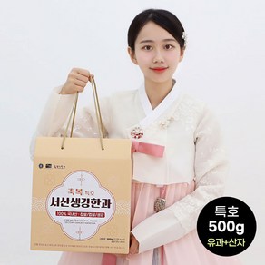 한과특호(500g) 유과+산자 / 다섯개구매시 한개더 서산생강한과 전통과자 명절선물 추석 설 제사, 1박스, 500g