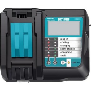 마끼다 리튬 배터리용 초고속 충전기 14.4V-18V 3A LCD USB 충전포트, 1세트