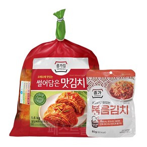 종가 썰어담은 맛김치 1.6kg + 종가 볶음김치 80g