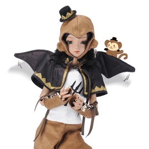 돌모아 구체관절인형의상 43cm MSD 오즈의 마법사 원숭이 코스튬 MSD - Winged Monkey Set (Bown)[A1], 브라운, 1개