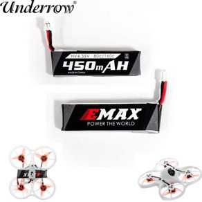 Emax Tinyhawk 1S 450mah 80C 비행기 리튬 폴리머 배터리 PH2.0 Avan RC FPV 드론 부품, [01] 1pcs, 1개