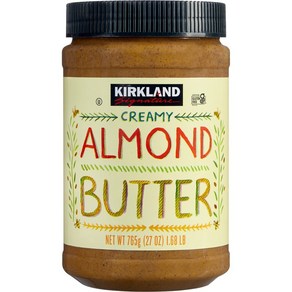 Kikland Signatue Ceamy Almond Butte 커클랜드 시그니처 크리미 아몬드 버터 765g 2팩, 1.68 Pound (Pack of 2), 2개, 760g