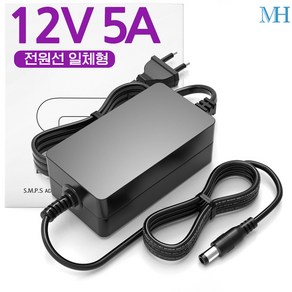 명호전자 12V5A 아답터 전원선일체형 (ANY1250C-1) DC 12V 5A 어댑터, 33. 12V5A전원선일체형, 1개