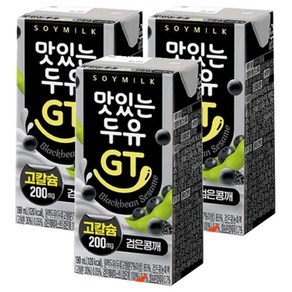 dea-남양유업 맛있는두유 GT 검은콩깨 190ml 48팩 the*7188pf, 48개, 0.19l