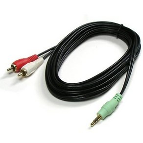 3.5mm AUX RCA 2선 스피커 오디오 스테레오 연결선/스테레오 브리츠 보노보스 각종 스피커 우퍼 연결 케이블 길이 3m