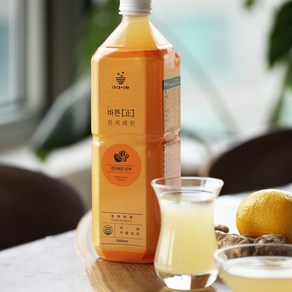 바른마음 무설탕 레몬생강즙 진액, 3개, 1000ml