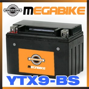 [밀폐형 YTX9-BS] 12V8AH 포르테 쥬드 보이져 딩크 메가젯 미라쥬 시티에이스2 베스비 올코트 오토바이밧데리 무누액밀폐형, 메가바이크-YTX9-BS(밀폐형), 1개