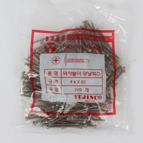 YUJINCO 직결피스와샤머리65mm(200개)1봉