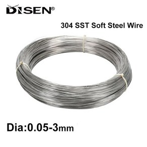 강선 스텐 철사 304 스틸 와이어 소프트 하트 가닥 래싱 라인 005-3mm 2510m, Dia1.6mm (2M), Soft steel wie, 1개