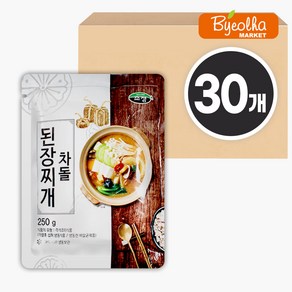 초정 차돌 된장찌개 250g (30개) 대용량 업소용 식당용 즉석 1인분 원팩 밀키트 가정용 냉동 간단요리, 30개