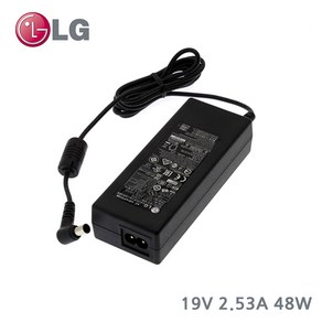 LG 정품 19V 2.53A 48w 모니터 분리형 충전어댑터 외경 6.5mm DA-48G19, 1개