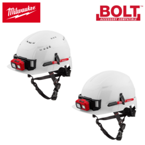 미국 밀워키 볼트 신형 안전모 멀티 다기능 헬멧 Milwaukee Bolt Helmet, E등급(통풍X), 챙있음, 블랙, 1개