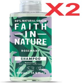 400ml 2병 페이스 인 네이처 네추럴 로즈마리 샴푸 중성부터 지성 모발까 Faith In Nature