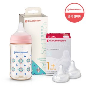 더블하트 모유실감 3세대 PPSU 젖병 싱글240ml 헤리티지 단청(젖꼭지M포함)+젖꼭지 2개, 싱글(단청/젖꼭지M포함)+젖꼭지(S)2입x1개, 1세트, 240ml