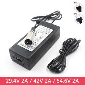 전기 자전거 리티엄 배터리 스마트 충전기 스쿠터용 DC 플러그 XLR 3P 18mm 24V 36V 48V 29.4V 2A 42V 54.6V 호버 보드, [04] AU, [03] 36V2A, 03 36V2A_04 AU