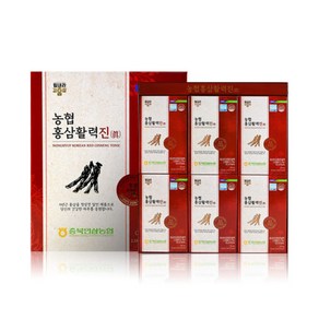 [충북인삼농협] 농협 6년근 홍삼활력진 70ml x 30포 쇼핑백 포함, 30개