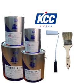 KCC 페인트 철재 속건 방청하도 프라이머 녹방지 사비 (SR) 적갈색 회색 1L 4L (미니로라.PP붓), 회색도구, 1개