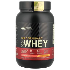 옵티멈뉴트리션 Gold Standad 100% Whey 딸기 바나나 907g(2lbs), 1개