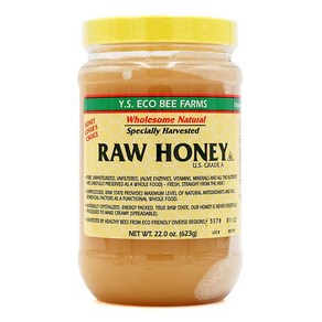 Ys Bee Fams 생 꿀 Raw Honey 22oz, 623g, 1개