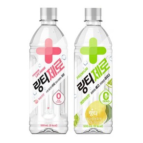 링티제로 복숭아 500ml 6입 + 링티 제로 레몬라임 500ml 6입, 12개