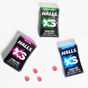 HALLS 호올스 XS 멘톨 사탕 졸음방지 미니 캔디 3종 택1