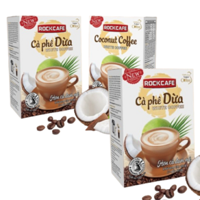 베트남 락카페 코코넛커피 RockCafe Coconut ca phe dua, 3개, 240g, 12개입, 20g