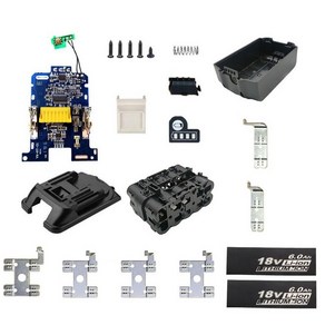 플라스틱 케이스 충전 보호 회로 보드 PCB MAKITA 18V 배터리 BL1840 BL1850 BL1830 BL1860B LXT 400, 보여진 바와 같이, 하나, 1)Black