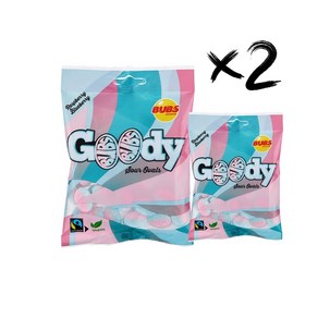 Bubs Goody Sou Ovals 라즈베리 카라멜 2팩 90g, 2개