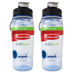 러버메이드 트라이탄 처그 보틀 물병 Zeo비스페놀+BPA FREE, 2개, 600ml