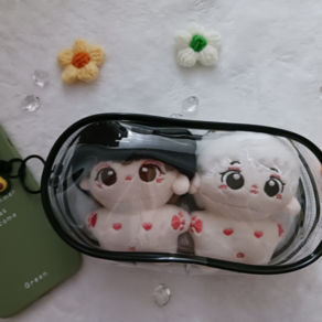 티니숲속 10cm인형 pvc 보관케이스 가방 키링 파우치 솜인형, 10. 대형타원형(10cmx19.5cm), 블랙, 1개