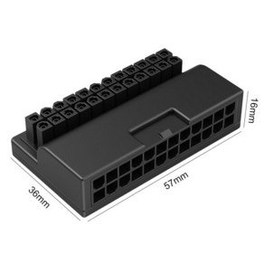 슬리빙케이블 파워 서플라이 ATX 24 핀 90 도 전원 플러그 어댑터 ARGB 메인 보드 마더 공급 장치 모듈러 DIY 장착 액세서리 473EA4