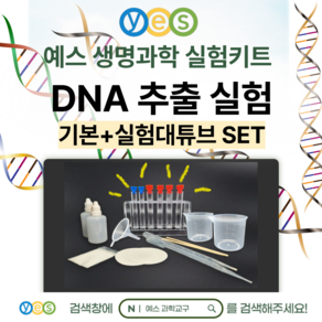 예스 과학교구 생명과학실험 2인세트 DNA추출실험 키트 YES-D1, 기본세트+실험대튜브세트, 1개