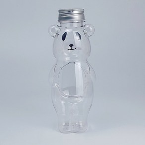 판다곰 보틀 350ml 공병 밀크티병 곰돌이 팬더 쥬스병 음료 어린이집 답례품, 화이트(브릿지캡), 1개