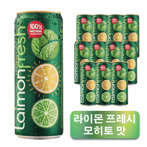 라이몬 프레쉬_ 모히토 맛. 라임 레몬 민트, 12개, 330ml