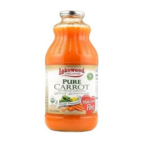 Lakewood Oganic Pue Caot Juice 32 Ounce - 12 pe case. Lakewood 유기농 순수 당근 주스 32온스 - 케이스당 12개., 레이크우드 유기농 순수 당근 주스 32온스 건당 12온, 946ml, 1개