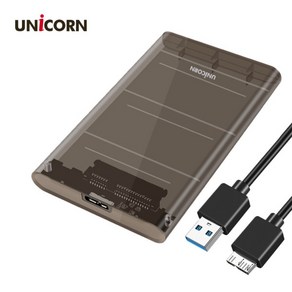 유니콘 A타입 2.5인치 USB3.1 외장하드케이스 HDD SDD HD-7000G, 4TB