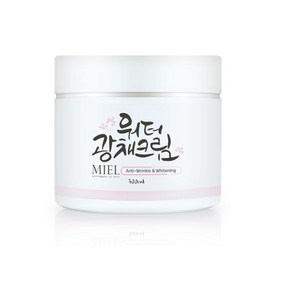 미엘 워터광채크림 300ml 대용량 주름미백 재생 수부지 수분 크림 물광 수부지 속건조, 고급 마스크팩 10p, 1개