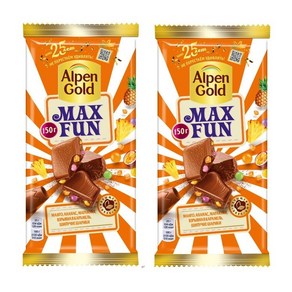 알펜골드맥스펀 망고 파인애플 초콜릿세트 150g*2개 ALPEN GOLD MAX FUN MANGO PINEAPPLE CHOCOLATE SET 150g*2EA, 2개, 150g