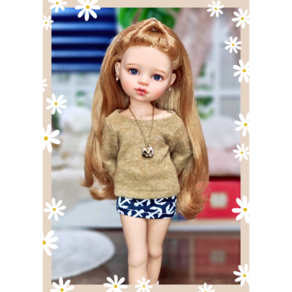 #파올라레이나 32cm ( 네이비닻 밴딩 미니스커트 ) #USD 26cm #도리스돌 30cm 옷[마구샵]#구체관절인형#bjd#인형옷#다락아이#관절바디#완제품, USD 26cm, 1개