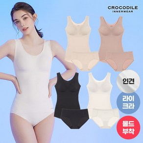 크로커다일 언더웨어 크로커다일 인견 라이크라 오프 핑크 감탄슬리머+팬티 2종 CDW2N51_T.