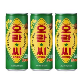 오란씨 파인애플 250ml x 30캔 탄산 음료수, 30개