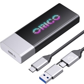 오리코 USB3.2 GEN2 RGB C타입 10Gbps M.2 NVMe PSSD 외장 하드 G10, 512GB