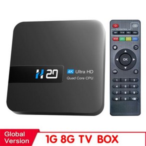 셋톱박스 HONGTOP H20 스마트 TV 박스 안드로이드 10.0 미디어 플레이어 3D 플레이 스토어 초고속 1080P 셋톱 2GB 16GB 4K HD H.265, 미국 플러그, 1G8G, 1개